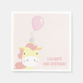ユニコーンかわいらし スタンダードカクテルナプキン