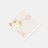 ユニコーンかわいらし スタンダードカクテルナプキン (角)