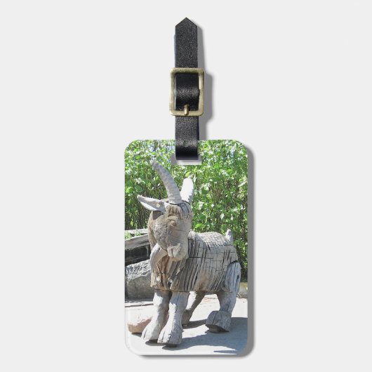 ユニコーンかロバか？パランガ，リトアニア –  ラゲッジタグ (正面縦)