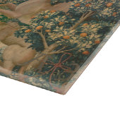 ユニコーンが見つかった、中世のタペストリー カッティングボード (角)