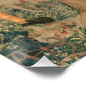 ユニコーンが見つかった、中世のタペストリー ポスター (コーナー)