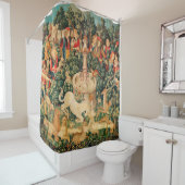 ユニコーンが見つかる/噴水と他の動物 シャワーカーテン (インサイチュ)