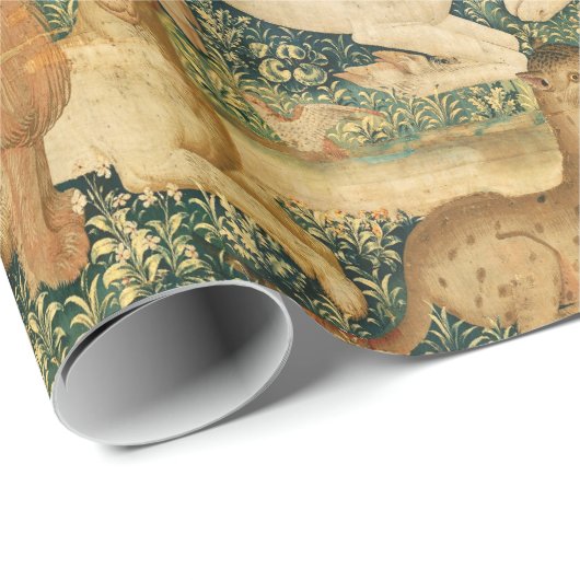 ユニコーンが見つかる/噴水と他の動物 ラッピングペーパー (ロールコーナー)