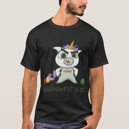 ユニコーンだからって非営利AFライン Tシャツ (正面)