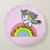 ユニコーンです - ラウンドクッション (裏面)
