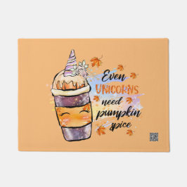 ユニコーンでもカボチャのスパイスが必要 ドアマット