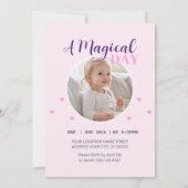 ユニコーンで飛行 – Birthday Party 招待状 (裏面)