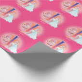 ユニコーンとお姫様の城の文字Jのモノグラム ラッピングペーパー (角)