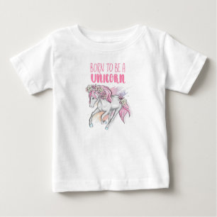 ユニコーンとして生まれて ベビーTシャツ