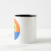 ユニコーンとイルカ愛好家のためのイルカの宿泊施設 ツートーンマグカップ (中央)