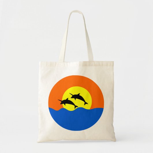 ユニコーンとイルカ愛好家のためのイルカの宿泊施設 トートバッグ (正面)