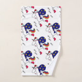 ユニコーンとクリスマス。 バスタオルセット (ハンドタオル)