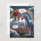 ユニコーンとクリッター創造性の生活を許さない ポストカード (正面/裏面)