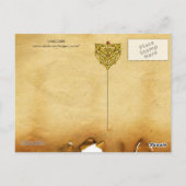 ユニコーンとゴシックのファンタジーの花，フローラモチーフ ポストカード (裏面)