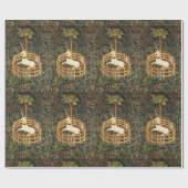 ユニコーンとゴシックのファンタジーの花,フローラモチーフ ラッピングペーパー (フラット)