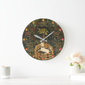 ユニコーンとゴシックのファンタジーの花,フローラモチーフ ラージ壁時計 (ホーム)