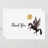 ユニコーンとゴールデンムーン サンキューカード (正面/裏面)