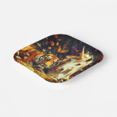 ユニコーンとタイガー ペーパープレート (傾斜あり)