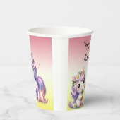 ユニコーンとデイジー、「ハッピーバースデー」パーティー 紙コップ (右)