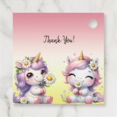 ユニコーンとデイジー、誕生日パ感謝していーティー フェイバータグ (裏面)