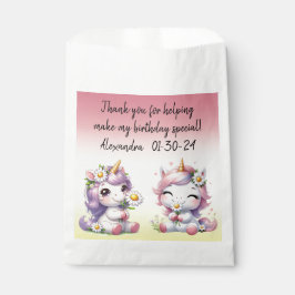 ユニコーンとデイジー、誕生日パ感謝していーティー フェイバーバッグ