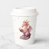 ユニコーンとドラゴンの紙コップ – ファンタジーパーティー 紙コップ (裏面)