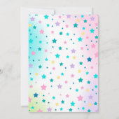 ユニコーンとドラゴンの誕生日招待状 - 魔法の世界 招待状 (裏面)