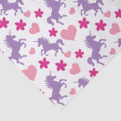 ユニコーンとハートパターン 薄葉紙 (詳細)