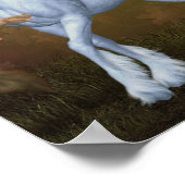 ユニコーンとバラファンタジー馬術 ポスター (角)