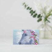 ユニコーンとバラ 名刺 (スタンド正面)