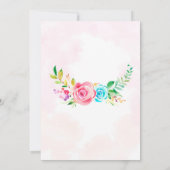 ユニコーンとバレリーナの誕生日招待状（女の子用） 招待状 (裏面)