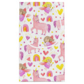 ユニコーンとパターン（の模様が）ある妖精 スモールペーパーバッグ (裏面)