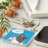 ユニコーンとビッグフットは両方信じをお前に言う キーホルダー (正面右)