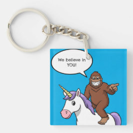 ユニコーンとビッグフットは両方信じをお前に言う キーホルダー