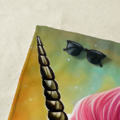 ユニコーンとピンクマネビーチタオル ビーチタオル (インサイチュ)