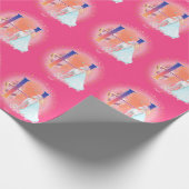 ユニコーンとプリンセスと城文字Hモノグラム ラッピングペーパー (角)