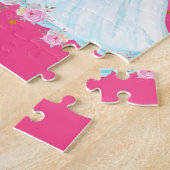 ユニコーンとプリンセスと城文字Nモノグラム ジグソーパズル (側面)