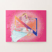 ユニコーンとプリンセスと城文字Zモノグラム ジグソーパズル (横)