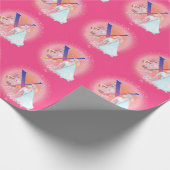 ユニコーンとプリンセスの城のレターXモノグラム ラッピングペーパー (角)