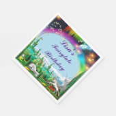 ユニコーンとペガサスの誕生日パーティー スタンダードランチョンナプキン (角)