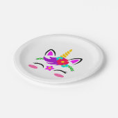 ユニコーンとポニーをテーマにした紙プレート ペーパープレート (アングル)