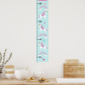 ユニコーンとレインボウの保成長グラフ8 x 44! ポスター (キッチン)