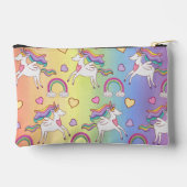 ユニコーンとレインボースクールのトイレタリー鉛筆ポーチ アクセサリーポーチ (裏面)