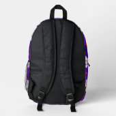 ユニコーンとレインボーズマジカルパープル プリントバックパック (裏面)