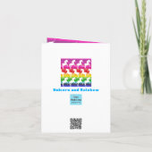 ユニコーンとレインボーパーソナライズされた 招待状 (裏面)