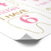 ユニコーンとレインボー誕生日ボード ポスター (角)