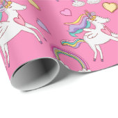 ユニコーンとレインボー ラッピングペーパー (ロールコーナー)