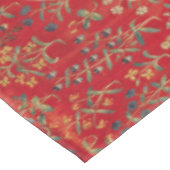 ユニコーンとレディのオルガン遊、動物の赤い緑T テーブルクロス (アングル)