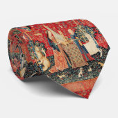 ユニコーンとレディ遊ーのオルガン、動物ファンタジー ネクタイ (ロール)