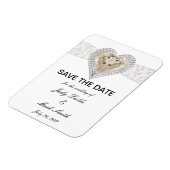 ユニコーンとレースは日付磁石を保存 マグネット (左側)